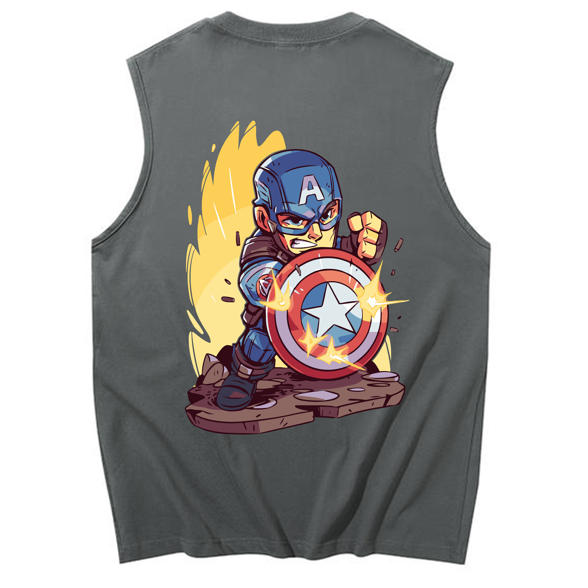 （画像用） アベンジャーズ The Avengers コットン100％タンクトップ（背面プリント）